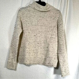 Madewell women’s wool blend pullover mock neck oversized cropped sweater Sz XXS